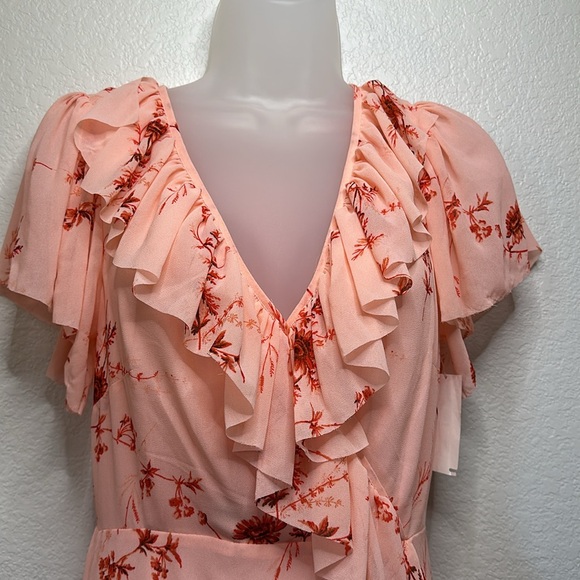 Cinq A Sept Womens Floral Print Hi-Low Midi Dress Size 2 NWT - Picture 8 of 14